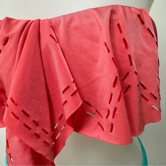 L*Space Flutter Bye Bandeau Bikini Top Orange Size Small - Picture 2 of 5